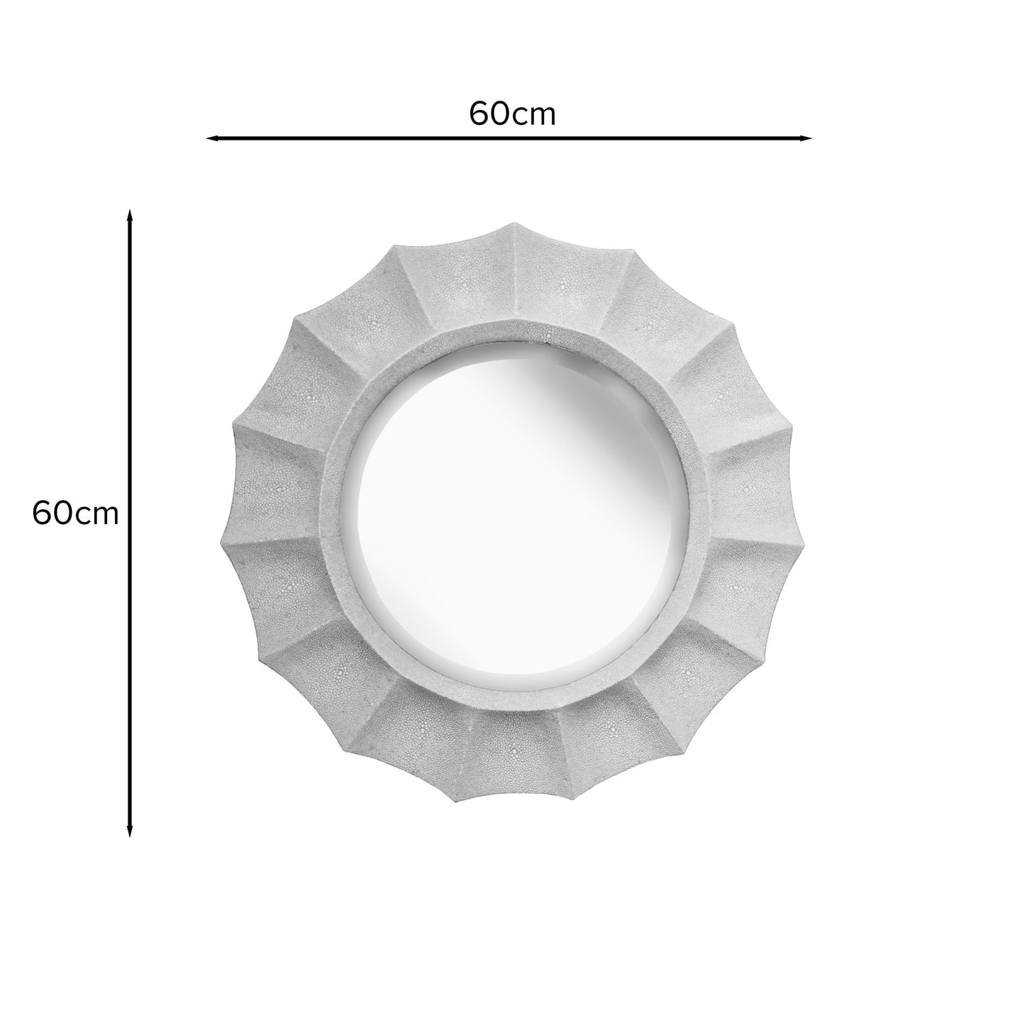 Andrew Martin | Joplin Small Mirror Light Grey