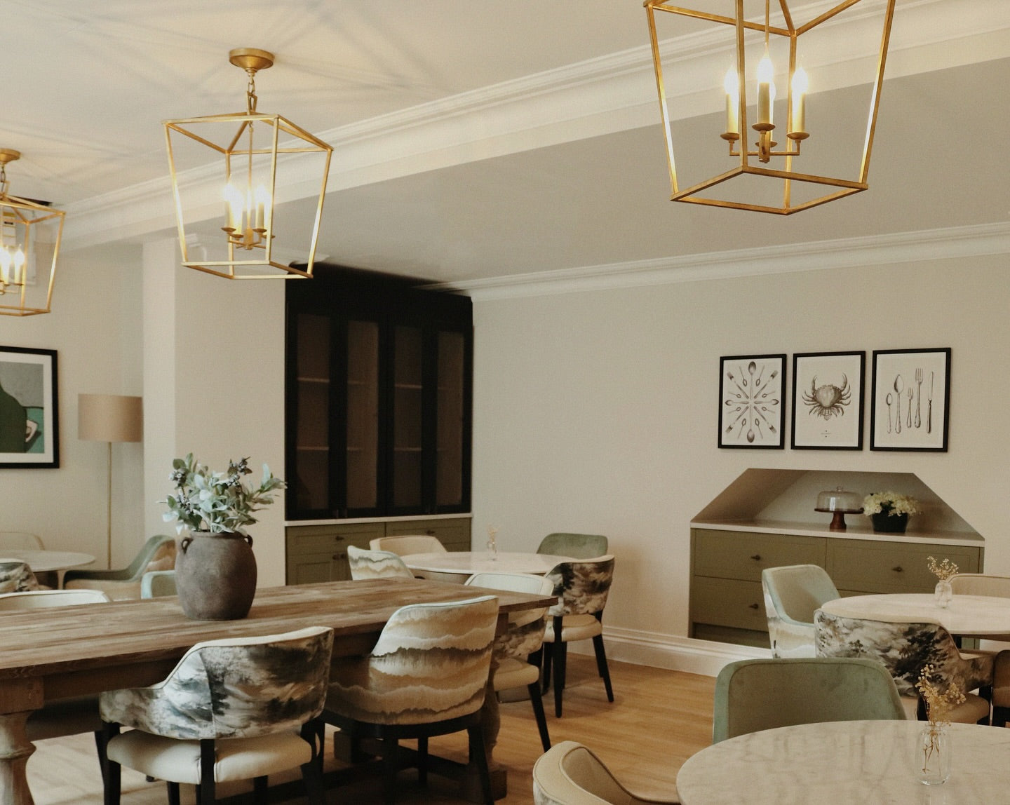 Andrew Martin | Darlana Lantern Pendant Light Gilded Iron