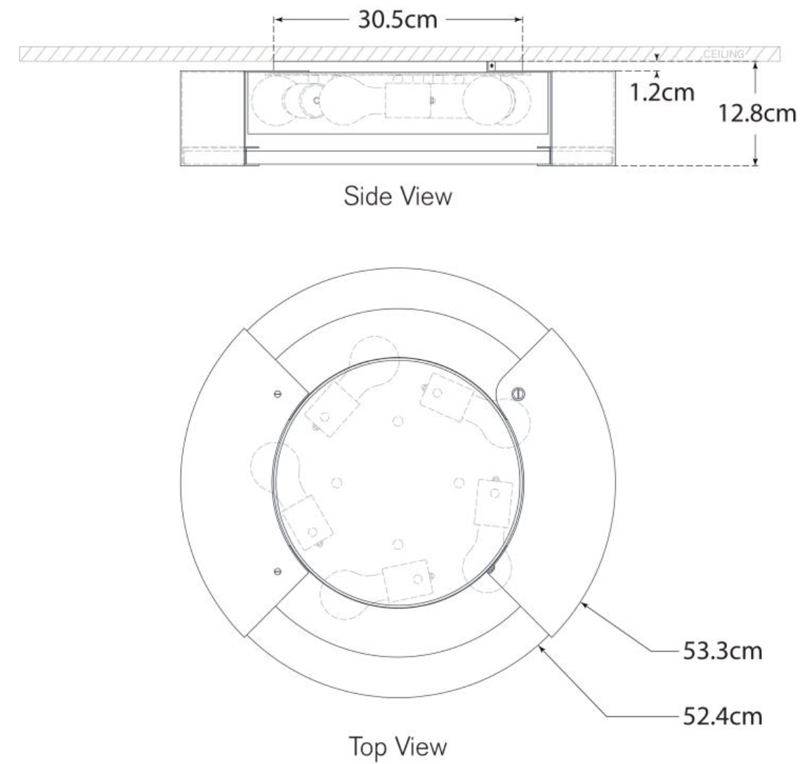 Andrew Martin | Melange Flush Ceiling Light, Bronze