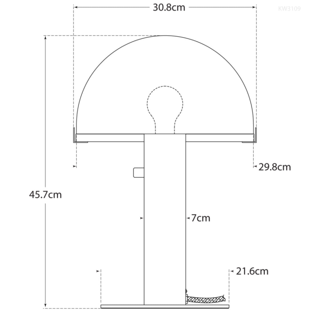 Melange Desk Lamp dimensions