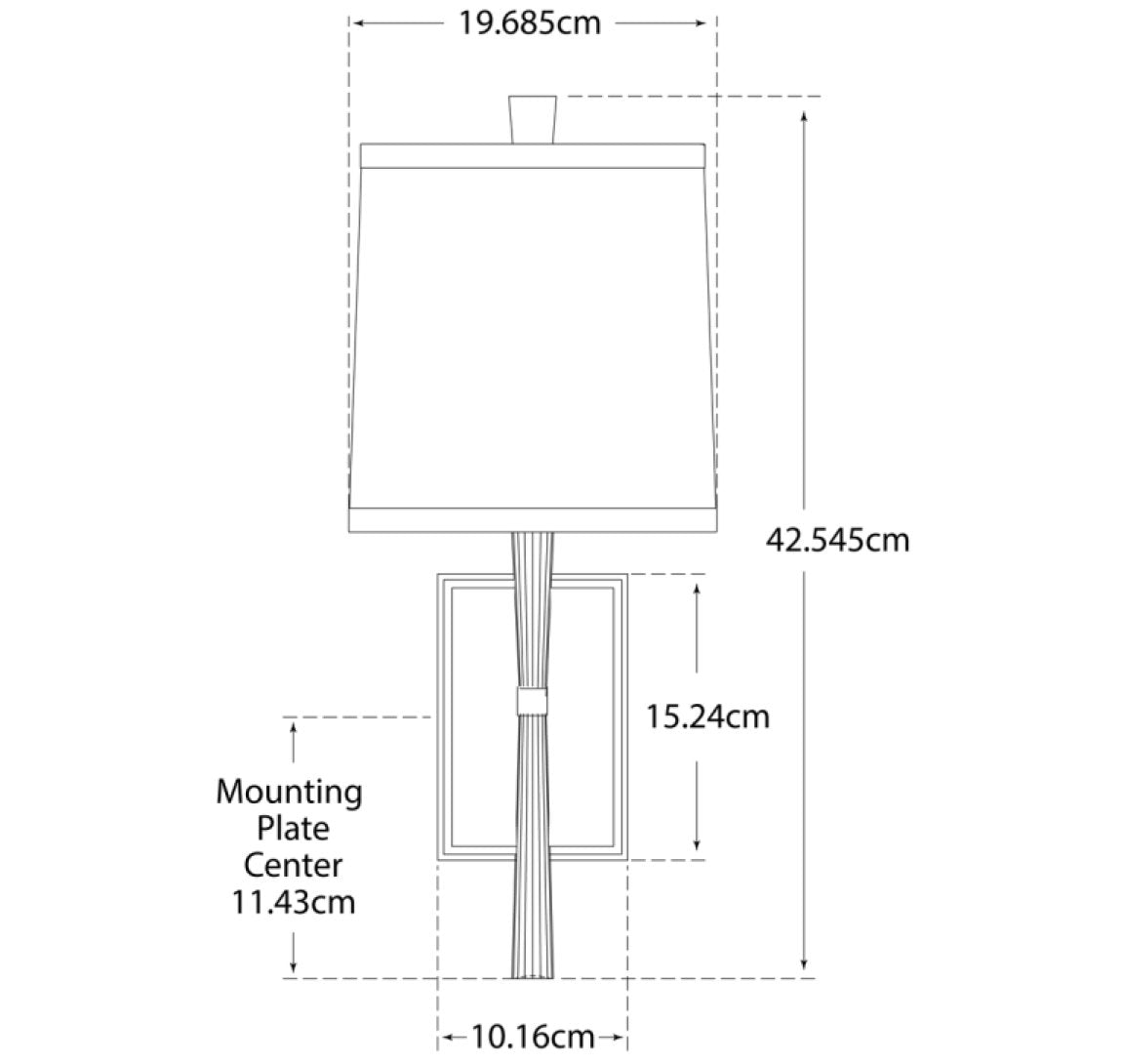 Refined Rib Wall Light dimensions