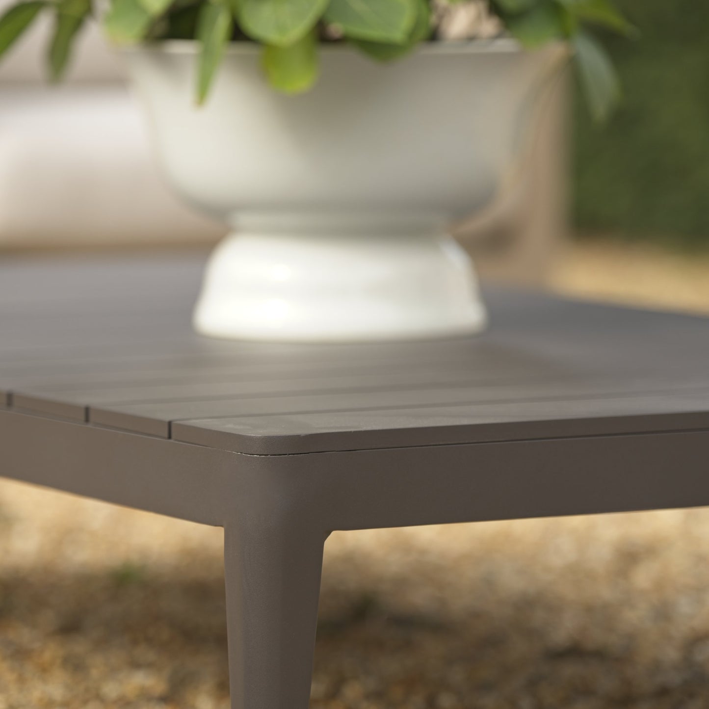 Voyage Outdoor Coffee Table styled detail
