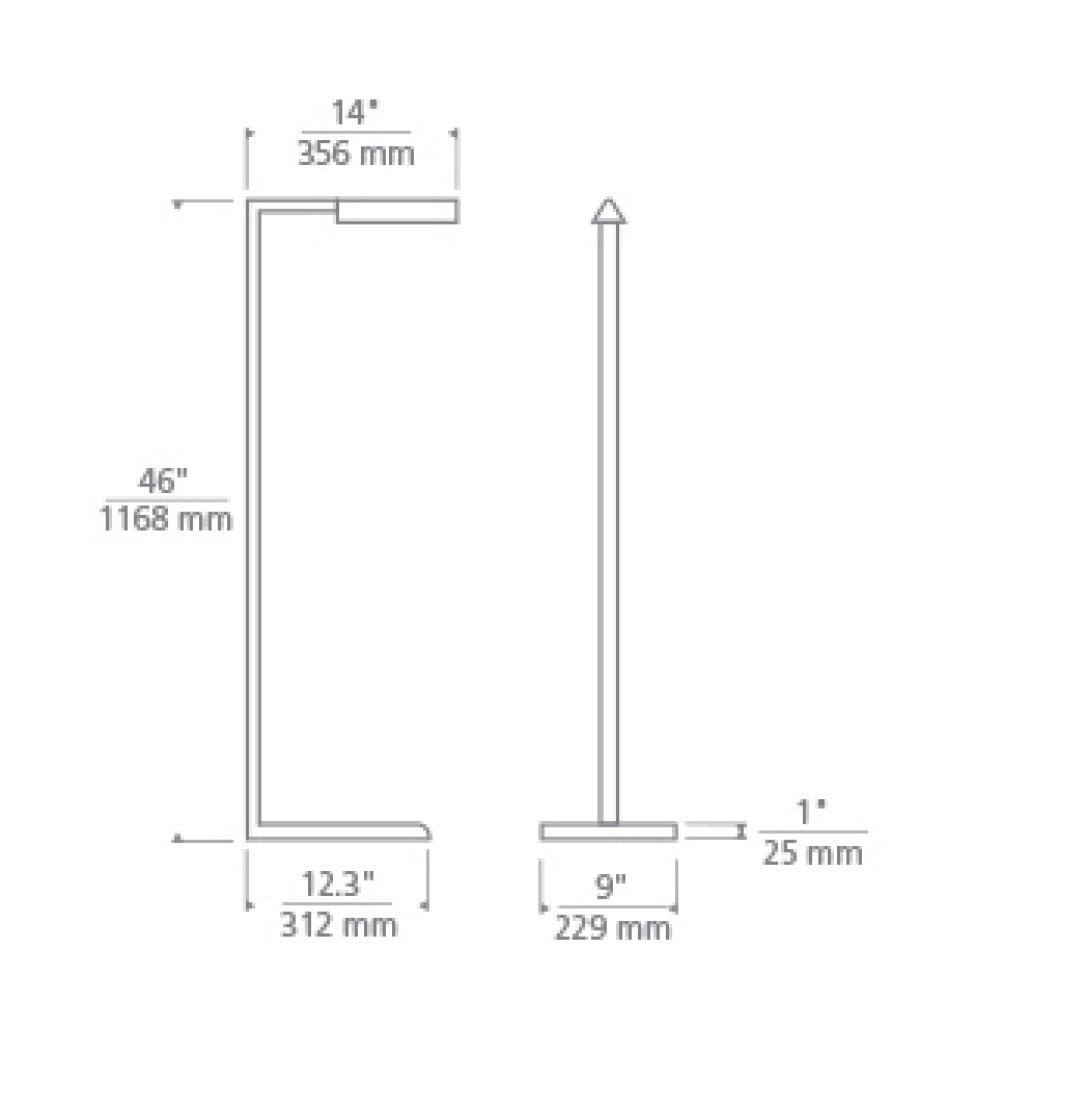Andrew Martin | Dessau Floor Lamp Black