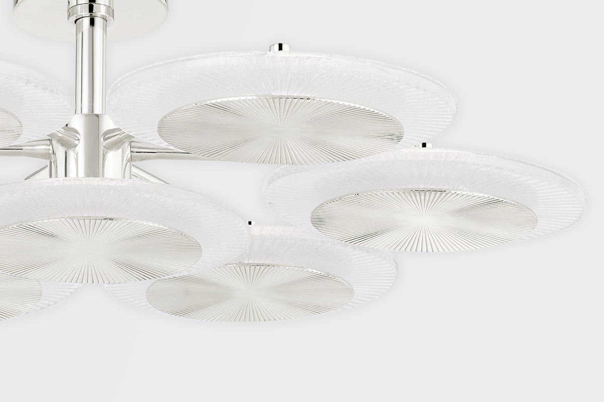 Andrew Martin Topaz Ceiling Light Polished Nickel detail