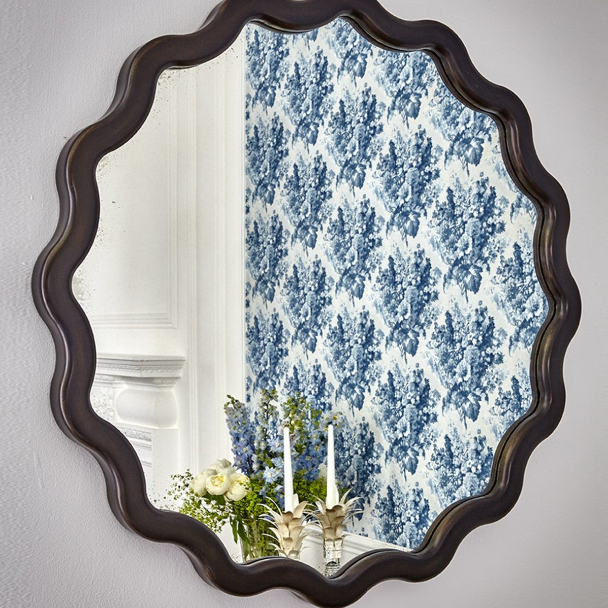 William Yeoward | Keste Round Mirror Faux Bronze Finish