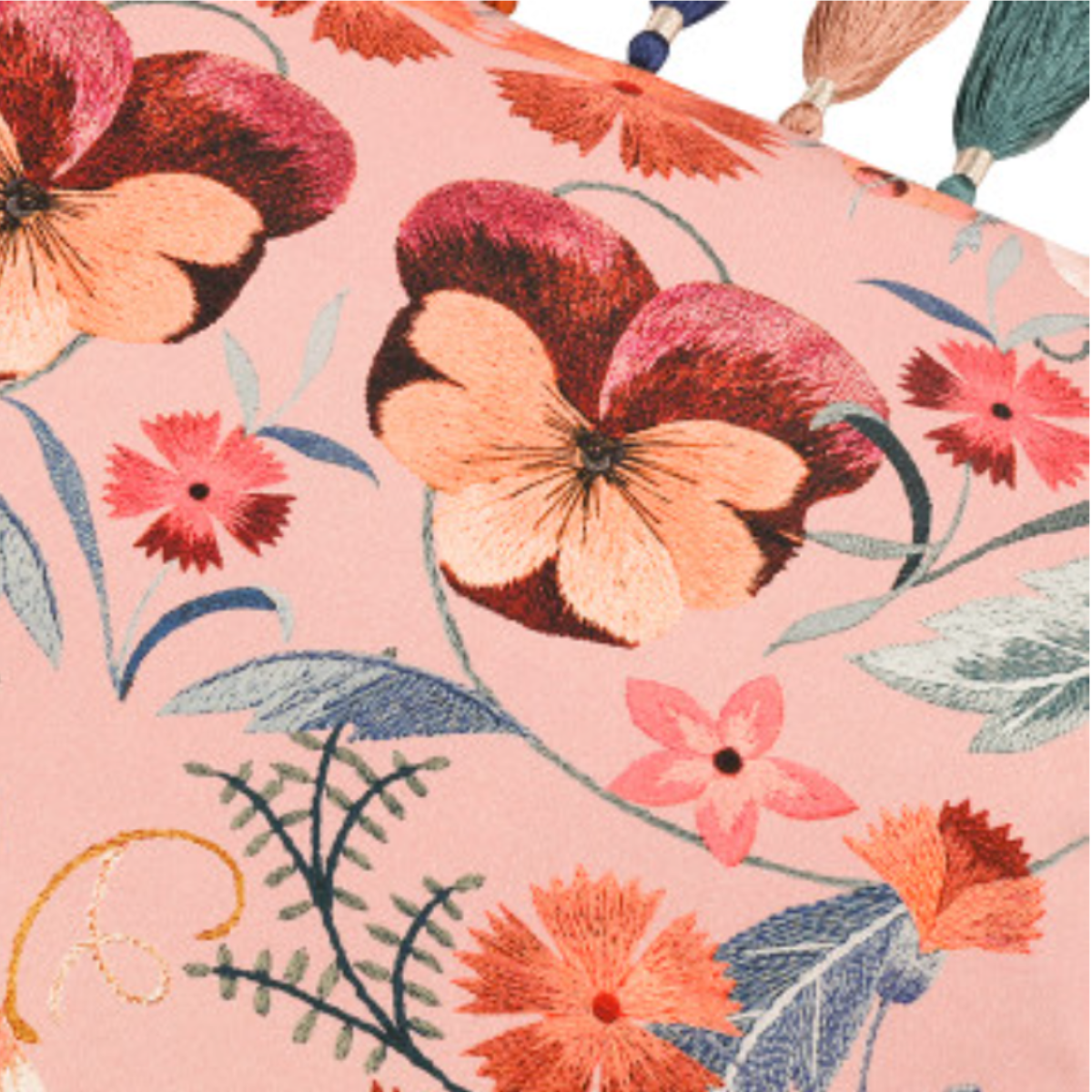ROMO | Temperley London | Bonita 50cm Cushion Chateau Rose