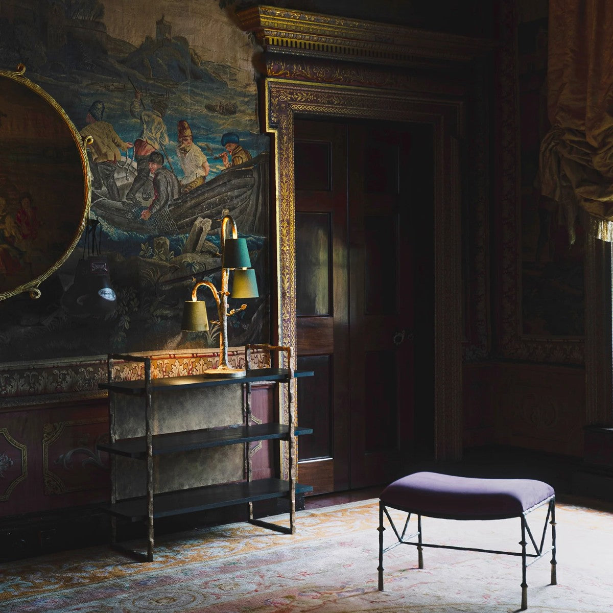 Porta Romana | Jolly Mirror Round Antique Gold