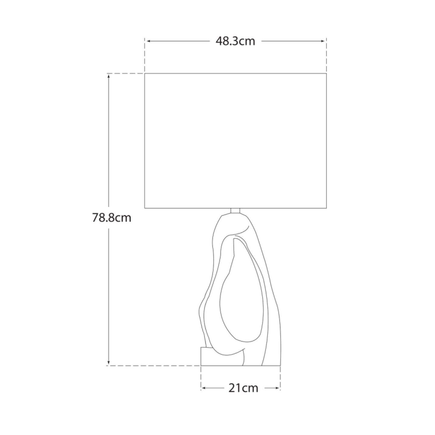 Cannes Table Lamp dimensions