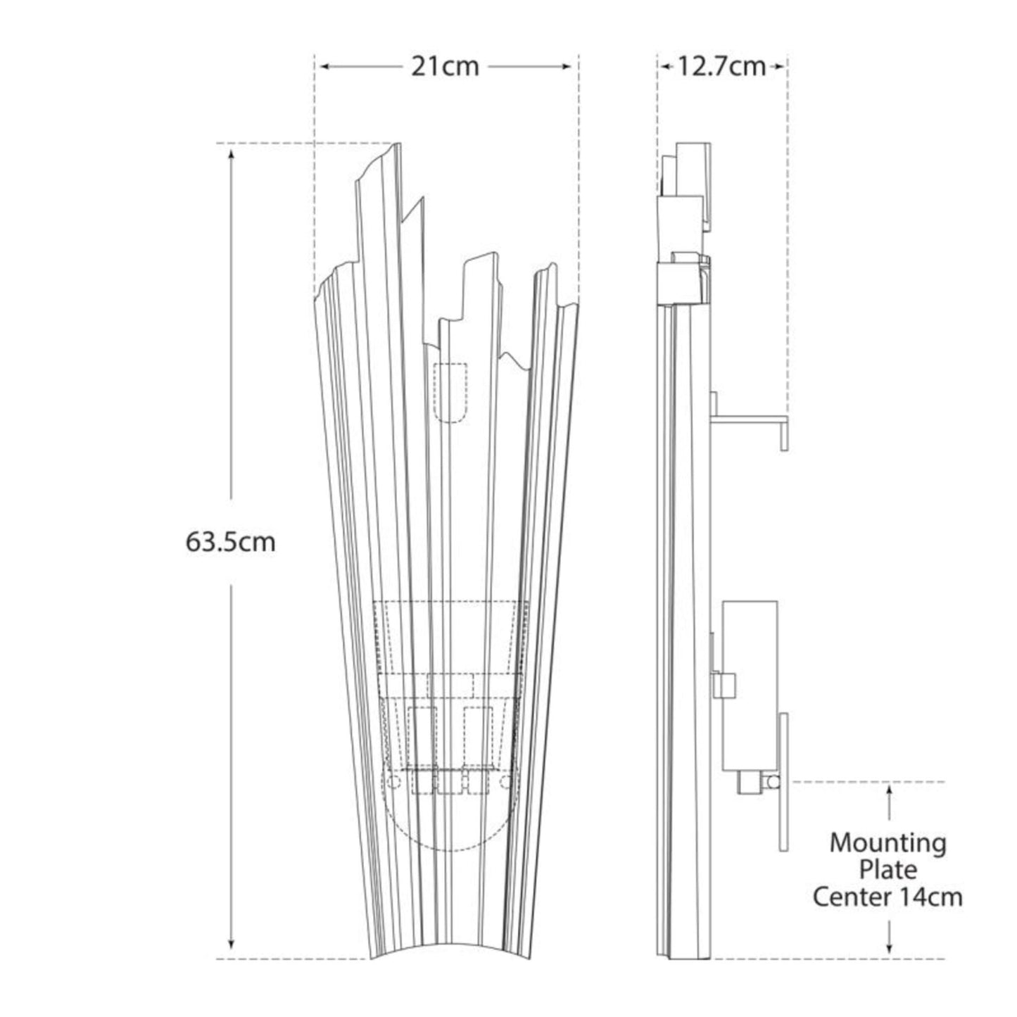 Claymore Wall Light dimensions