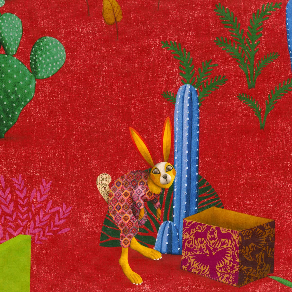 Rubelli Magico Mexico fabric - Rosso