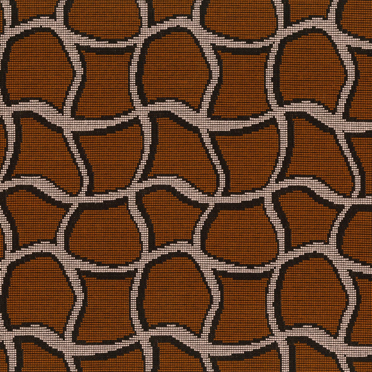 Rubelli Wobble Grid fabric - Brown