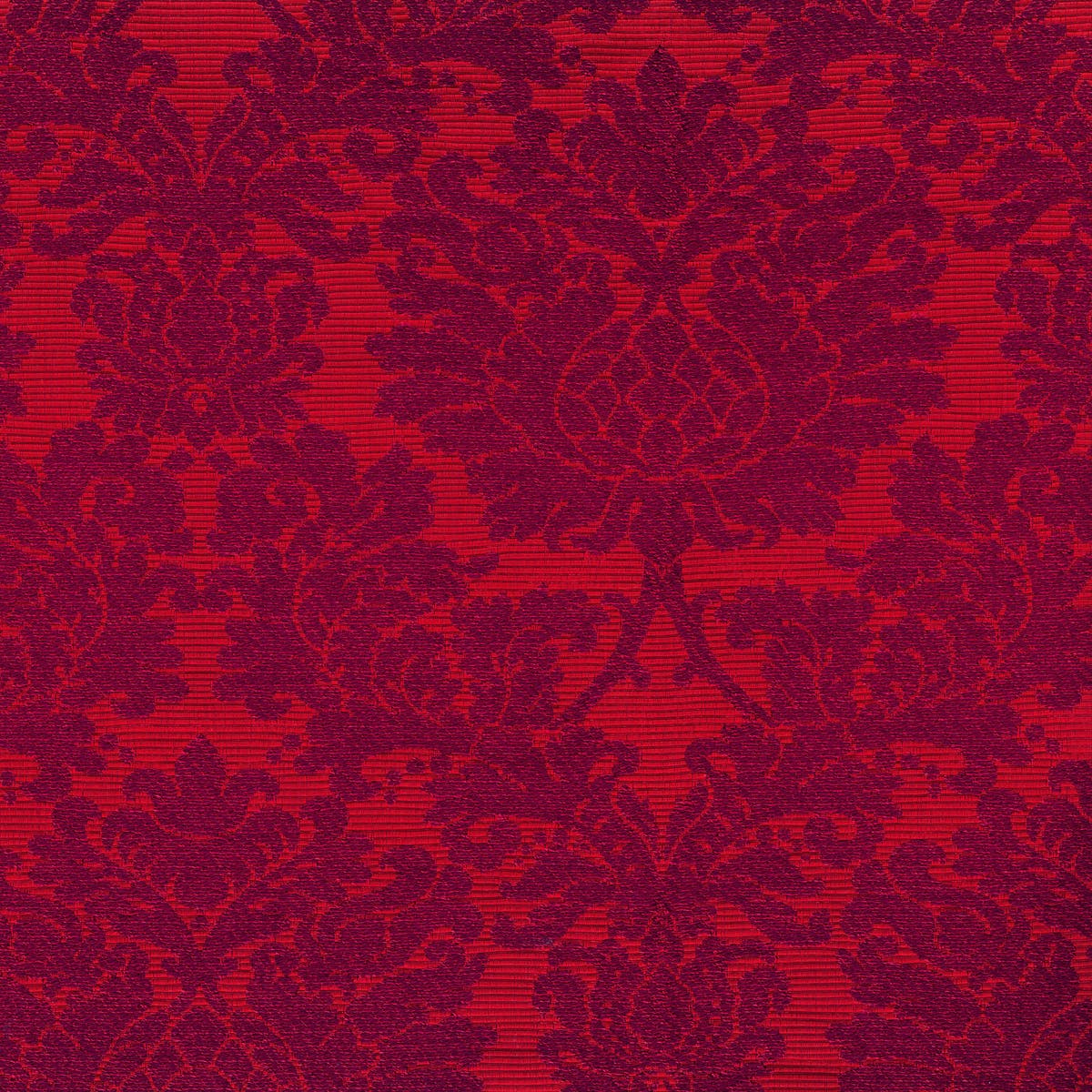Rubelli Damasco Decoupage fabric - Rosso