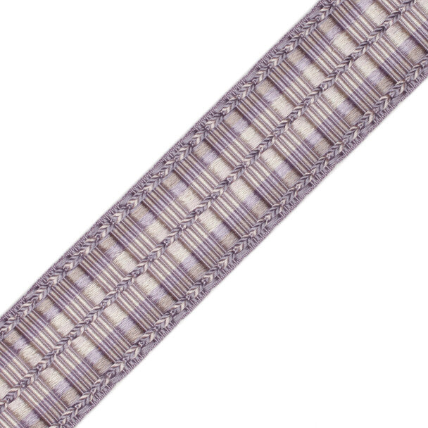 1 5/8" Orsay Silk Ribbed Border - Lavender Melange