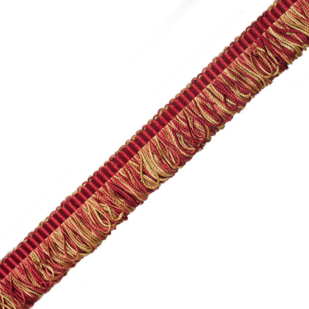 Orsay Silk Bouclé Loop Fringe - Cherry / Coral / Gold