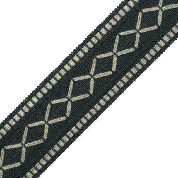 2" Oxford Border - Gunmetal / Cement