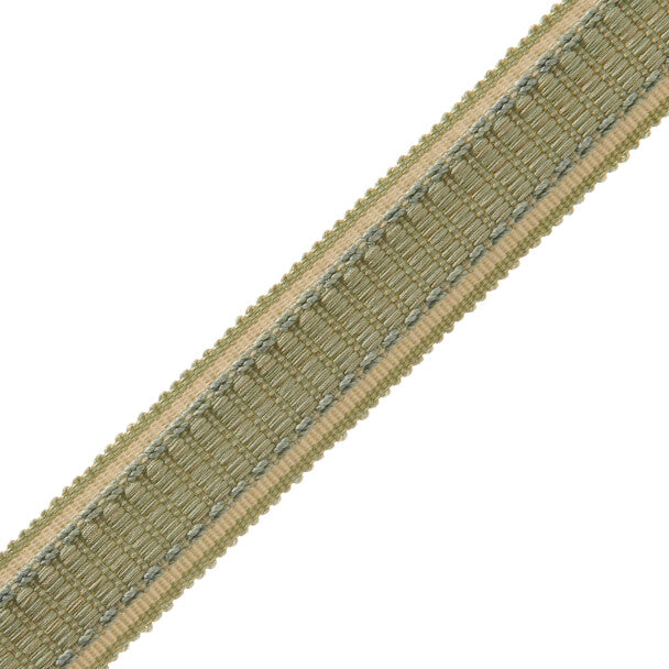 1" Lancaster Ribbed Border - Sea Mist