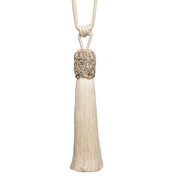 Etoile Pleated Tassel Tieback - Champagne