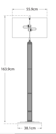 Andrew Martin | Longacre Floor Lamp Brass
