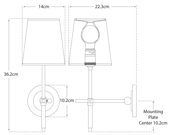 Bryant Wall Light Brass