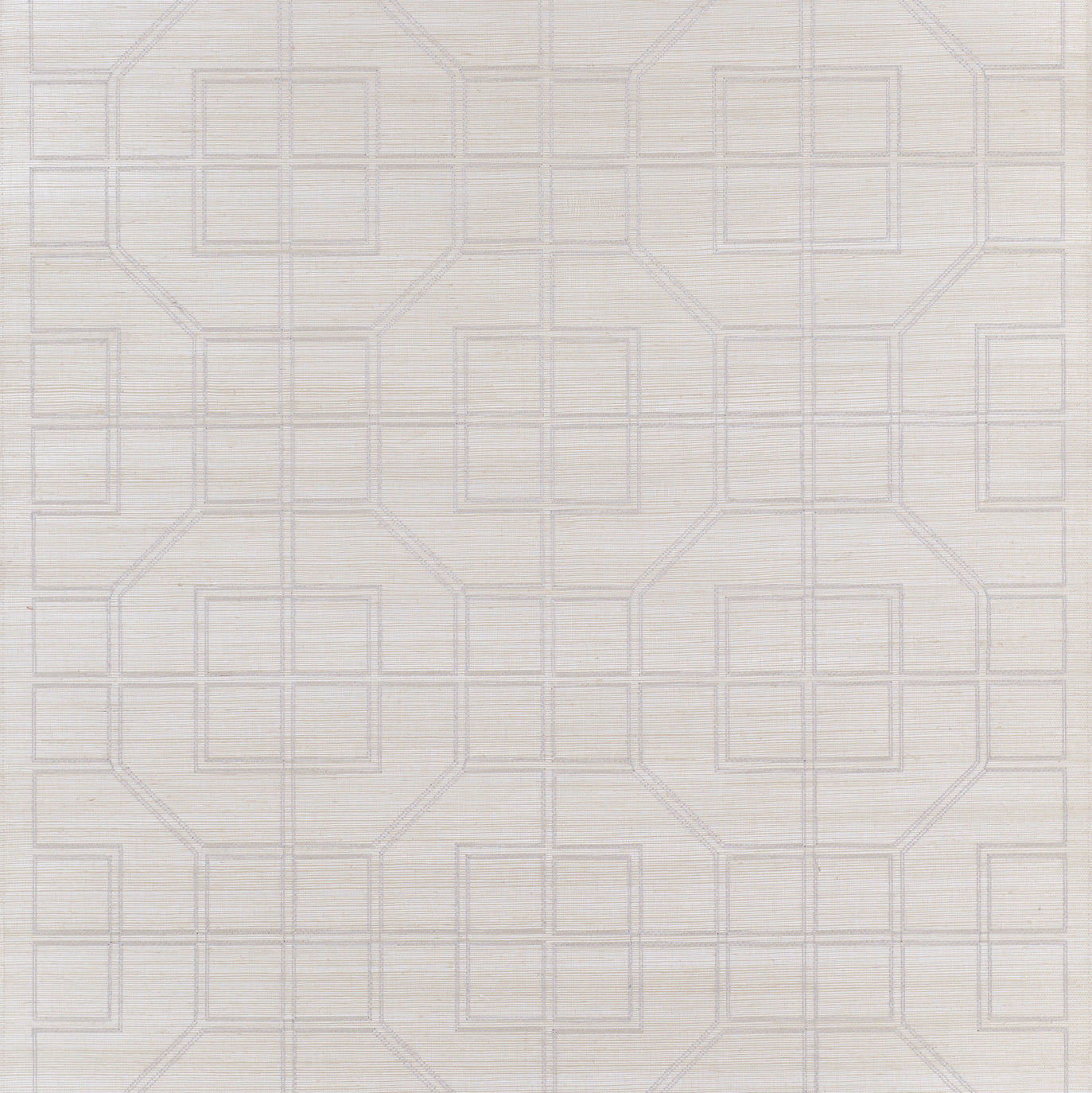 Schumacher | Linyi Embroidered Fret Sisal wallcovering - 5003555