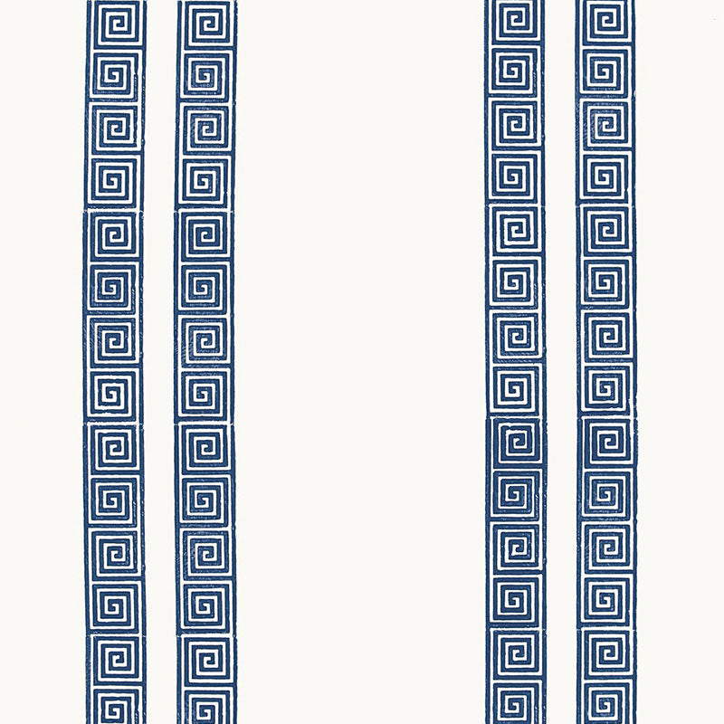 Schumacher | Greek Key Stripe wallcovering - 5005361