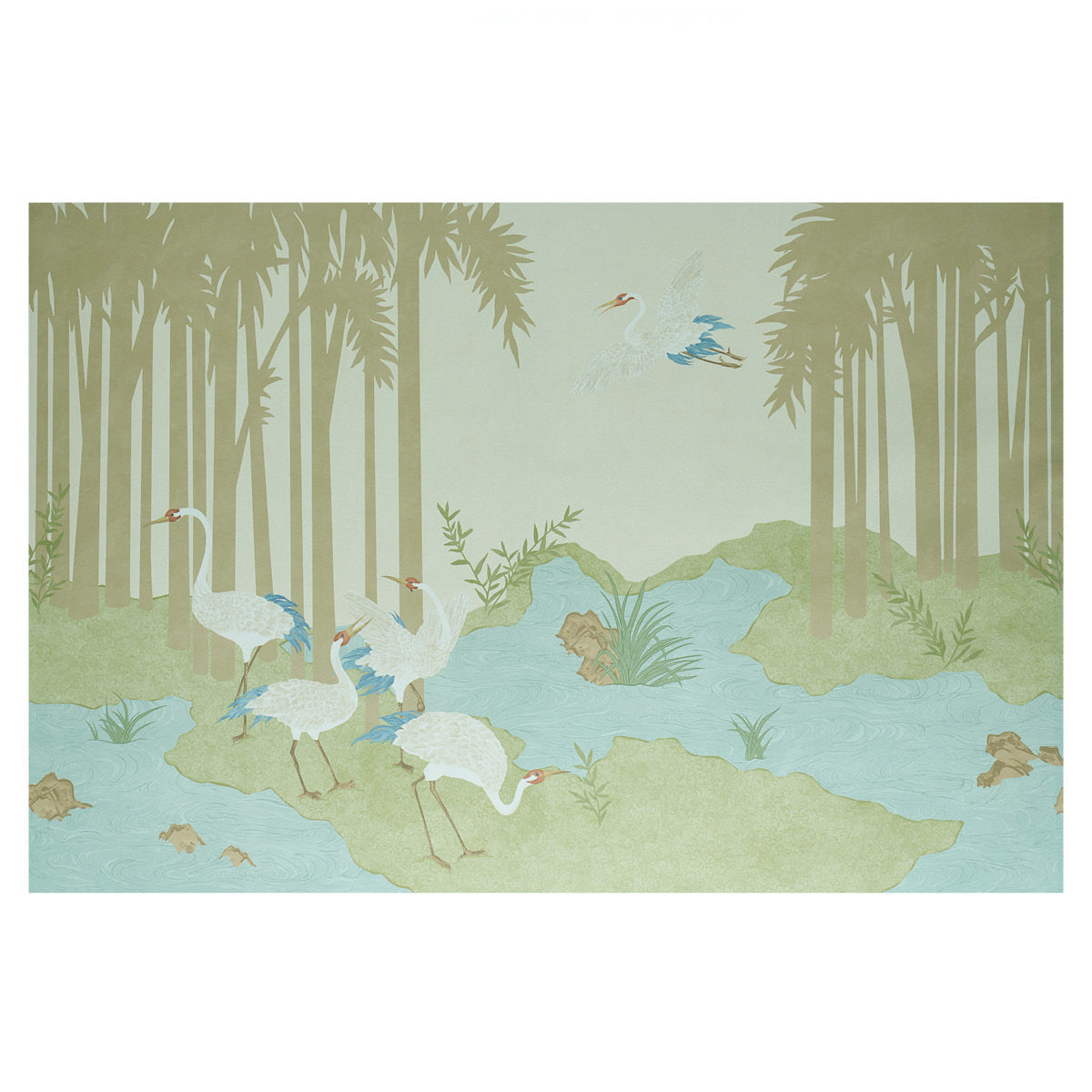 Schumacher | Yashinoki Crane Panel Set wallcovering - 5011701