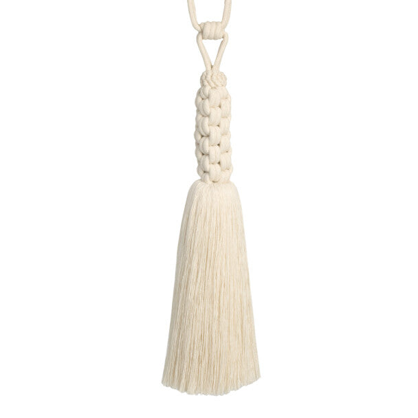 Abrielle Cotton Tassel Tieback - Cream
