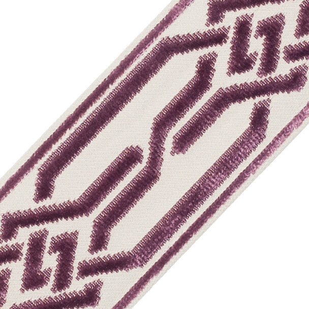 Portillon Épinglé Velvet Border - Aubergine