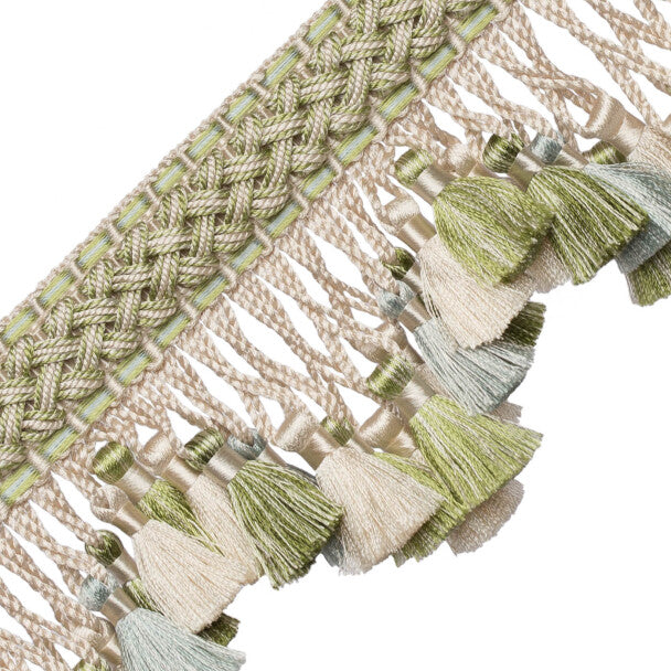 Chevallerie Scalloped Tassel Fringe - Vert