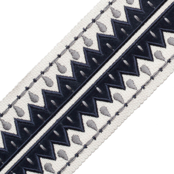 Uxmal Appliqué Border - Indigo