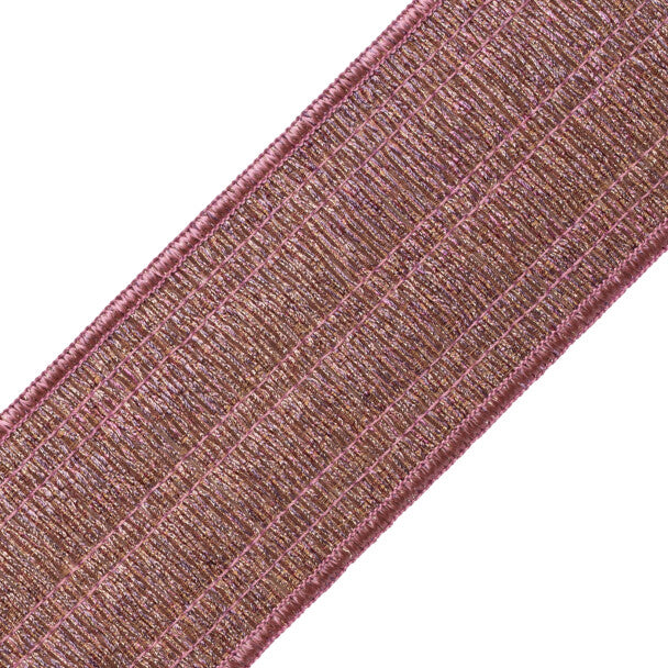 Merengue Pleated Metallic Border - Mulberry