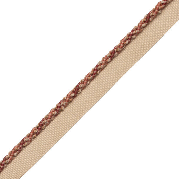 1/4" (5 Mm) Tiverton Cord with Tape - Vermillion
