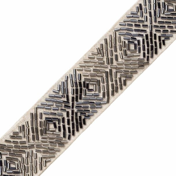 Helix Beaded Border - Obsidian
