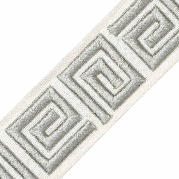 Lyra Embroidered Border - Titanium
