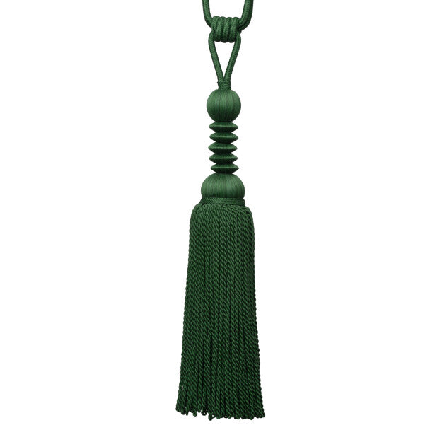 Caitlin Single Tassel Tieback - Viridian Green