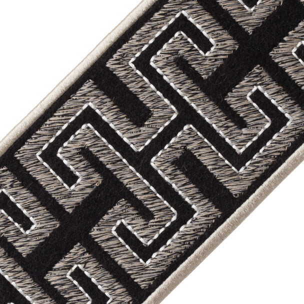 Athina Embroidered Border - Onyx