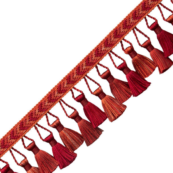 Bagatelle Tassel Fringe - Scarlet Rose