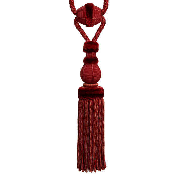Bagatelle Single Tassel Tieback - Scarlet Rose