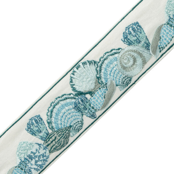 Corsica Seashell Border - Aquamarine