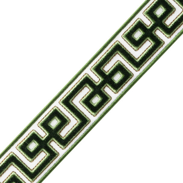 Lennox Velvet Border - Emerald