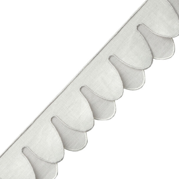 Ainsley Scalloped Border - Platinum