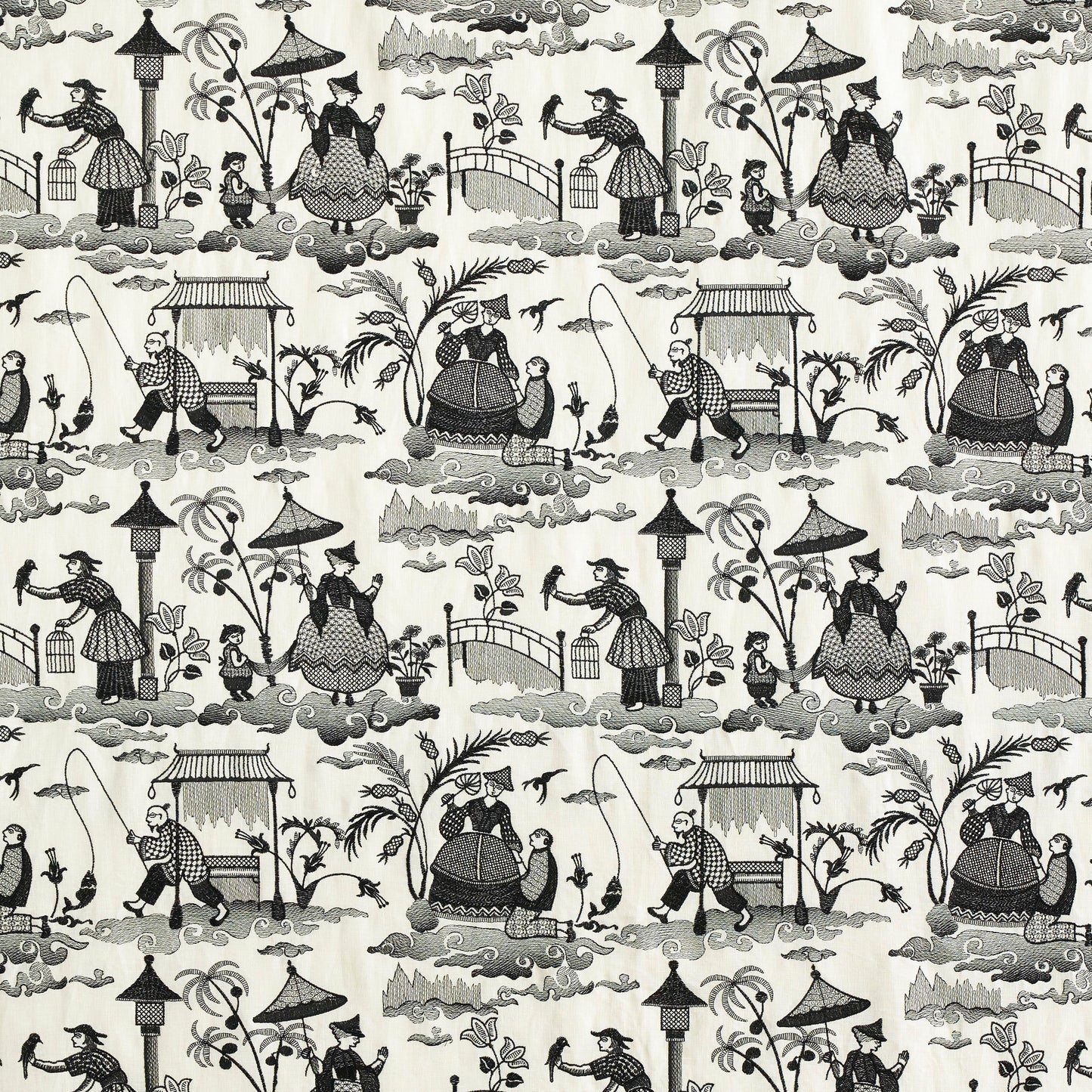 Schumacher | Bassano Embroidered Toile fabric - 66602