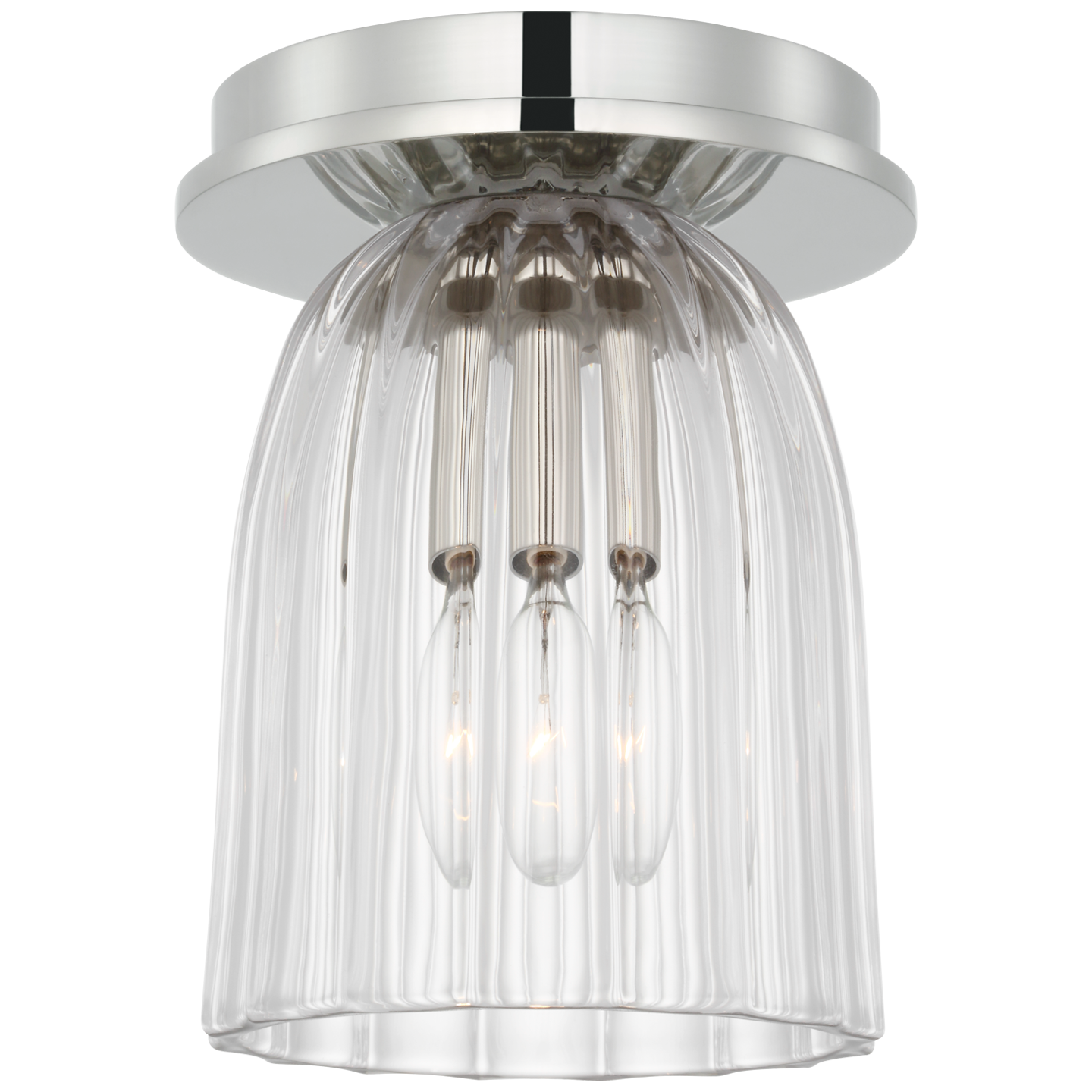 Asalea 5 Solitaire Flush Mount - Polished Nickel
