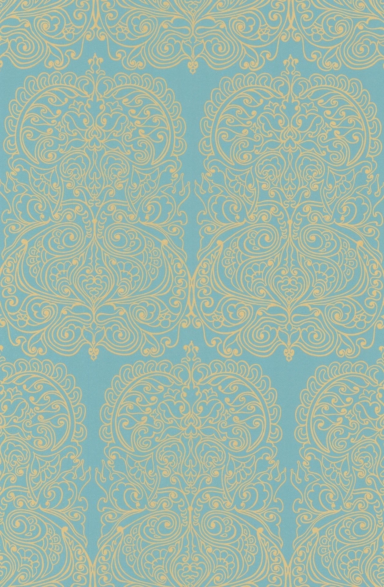 Cole & Son Alpana - Metallic Gold on Petrol