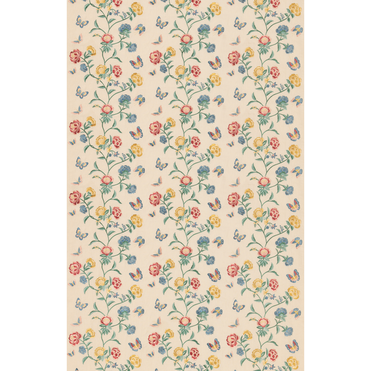 GP & J Baker | Pavilion fabric - Ivory/Red