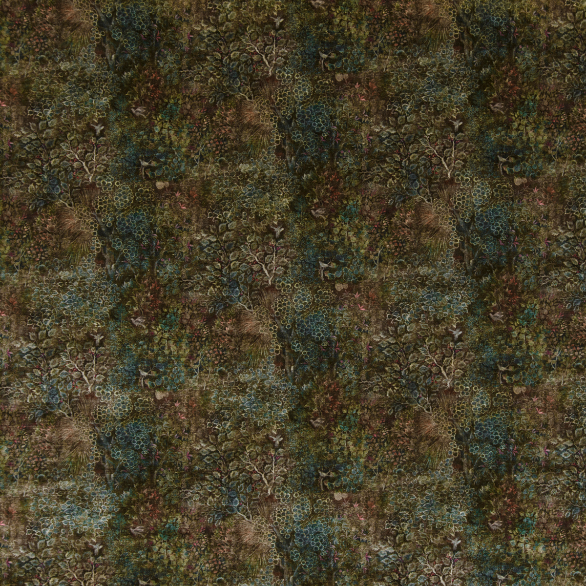 GP & J Baker | Persian Garden Velvet fabric - Teal/Spice