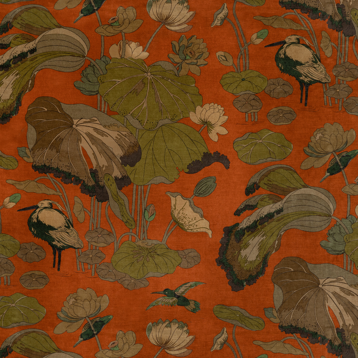 GP & J Baker | Nympheus Velvet fabric - Spice