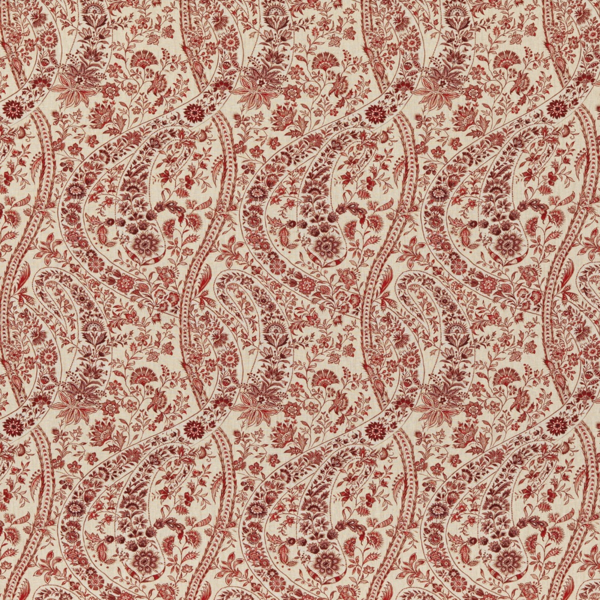 GP & J Baker | Bukhara Paisley fabric - Red