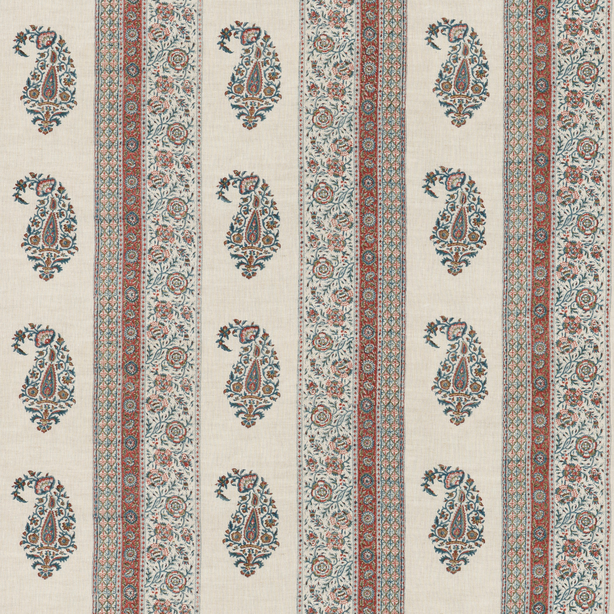 GP & J Baker | Portobello fabric - Red/Blue