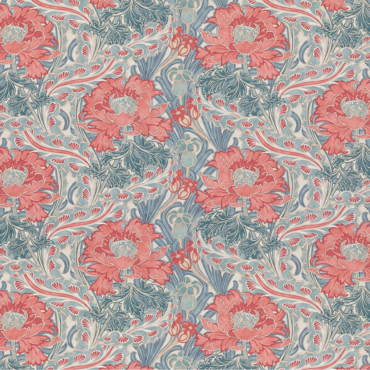 GP & J Baker | Brantwood Cotton fabric - Teal